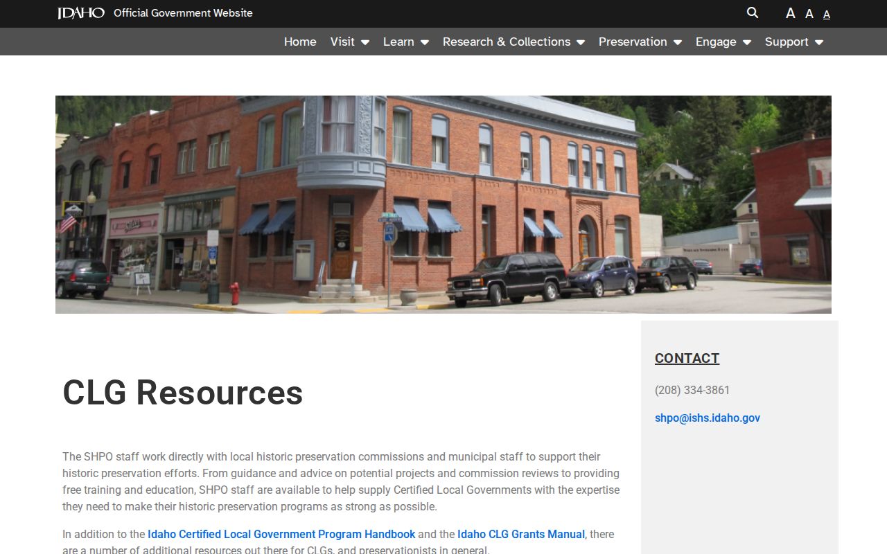 Idaho State Archives local history and collection resources