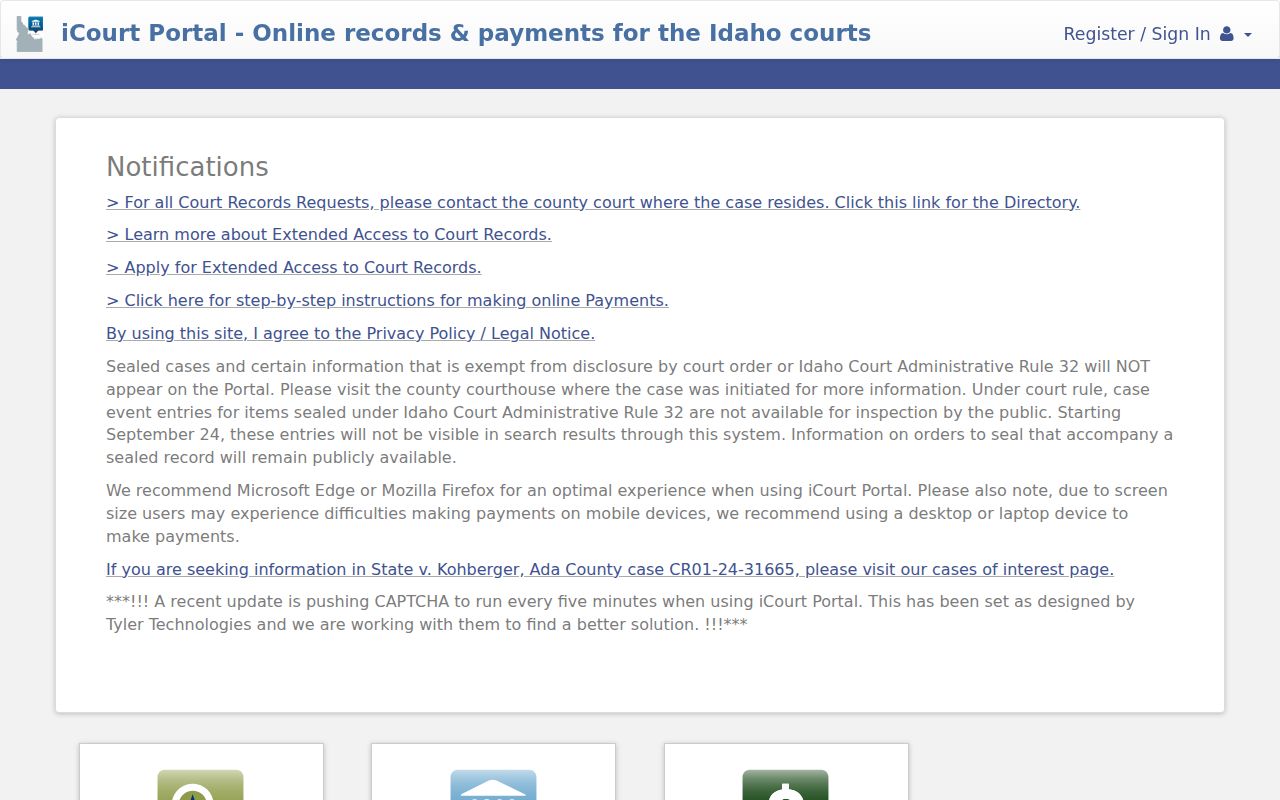 Eagle residents directory Idaho statewide court portal