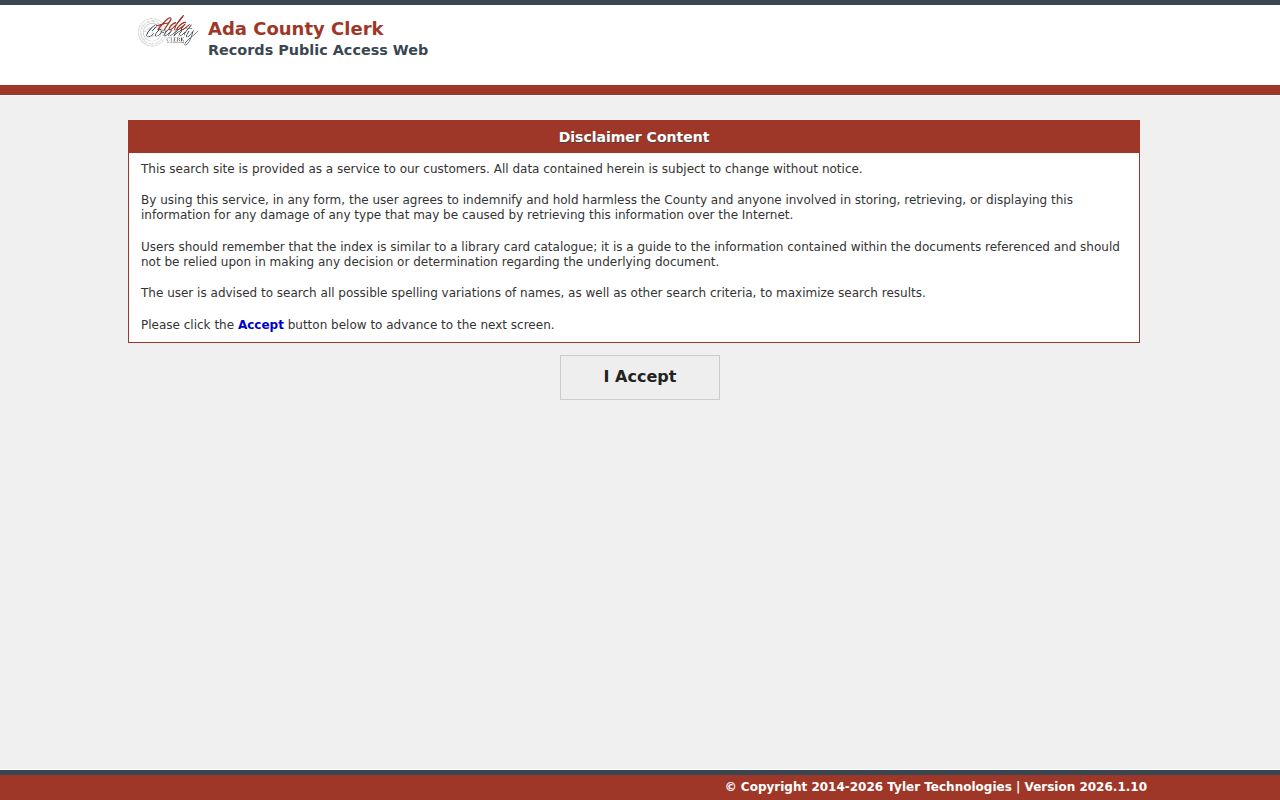 Ada County grantor and grantee search for tracing Eagle previous residents