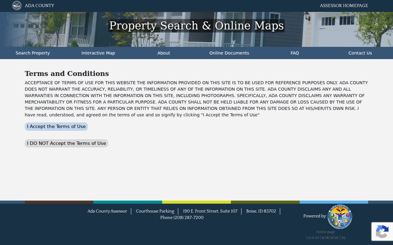 Ada County property lookup used after an Eagle ZIP search